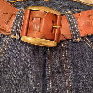 Ralph Lauren Leather Woven Brown Belt size M